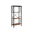 Ladder Rack - 4 Open Shelves - Steel - Rustic Brown and Black