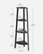 4-Tier Corner Shelf Unit - Engineered Wood - Charcoal Gray