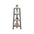 Corner Shelf Rack - 4-Tier Industrial Design - Wood - Rustic Brown - Organize with Style