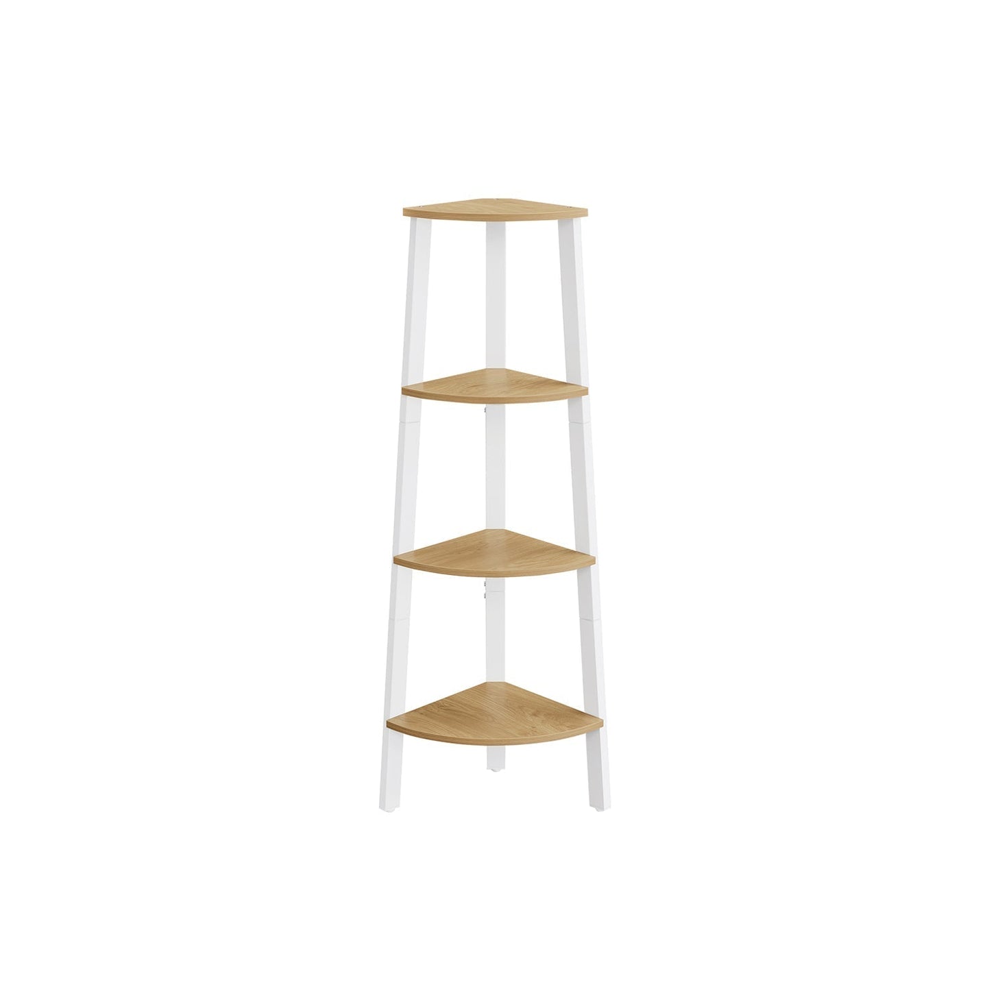 4-Tier Corner Shelf - MDF - Rustic Brown