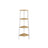 4-Tier Corner Shelf - MDF - Rustic Brown