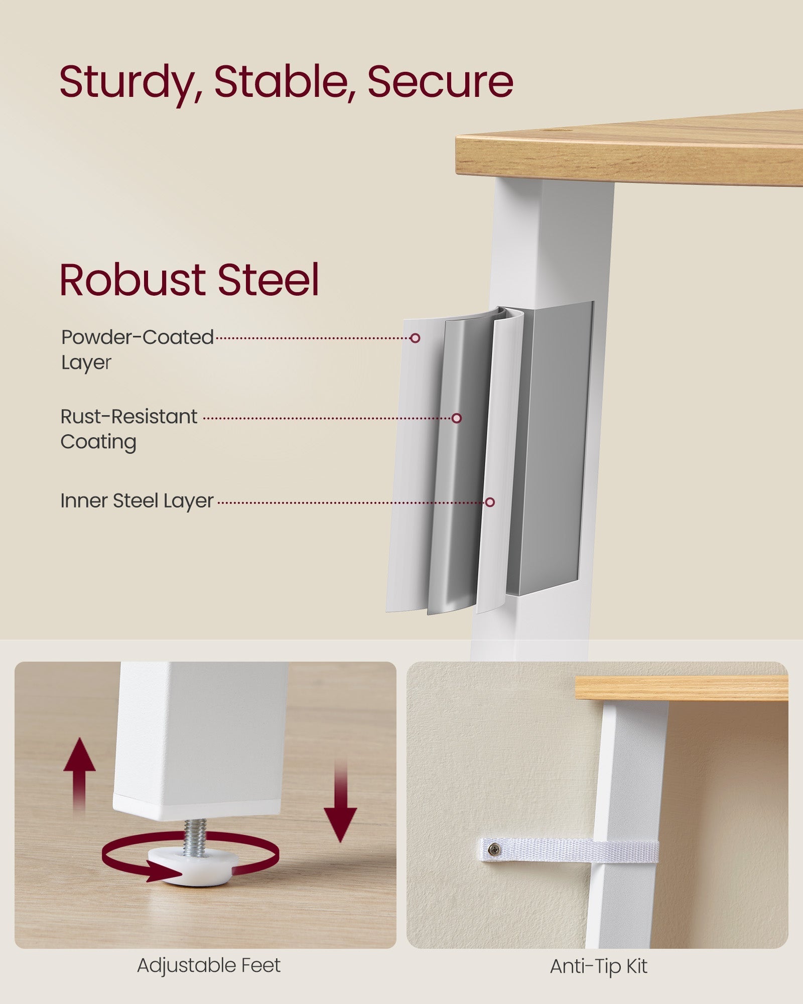 4-Tier Corner Shelf Unit - Natural Oak