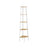 5-Tier Corner Shelf Unit - Natural Oak - Versatile Design for Living Room and Plant Display
