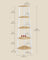 5-Tier Corner Shelf Unit - Natural Oak - Versatile Design for Living Room and Plant Display