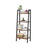 4-Tier Ladder Shelf - Wood - Hazelnut Brown and Black - Bedroom