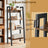 4-Tier Bookcase - Metal Frame - Rustic Brown and Black - Freestanding Storage Shelf