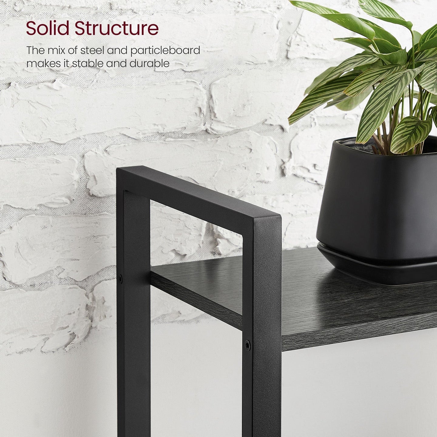 4-Tier Bookshelf - Engineered Wood - Rustic Brown