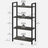 4-Tier Bookshelf - Engineered Wood - Rustic Brown