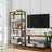 5-Tier Storage Rack - Steel Frame - Rustic Brown and Black