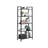 5-Tier Bookshelf - Steel Frame - Ebony Black
