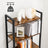 6-Tier Bookcase - Steel Frame - Special Walnut and Black - Freestanding Design