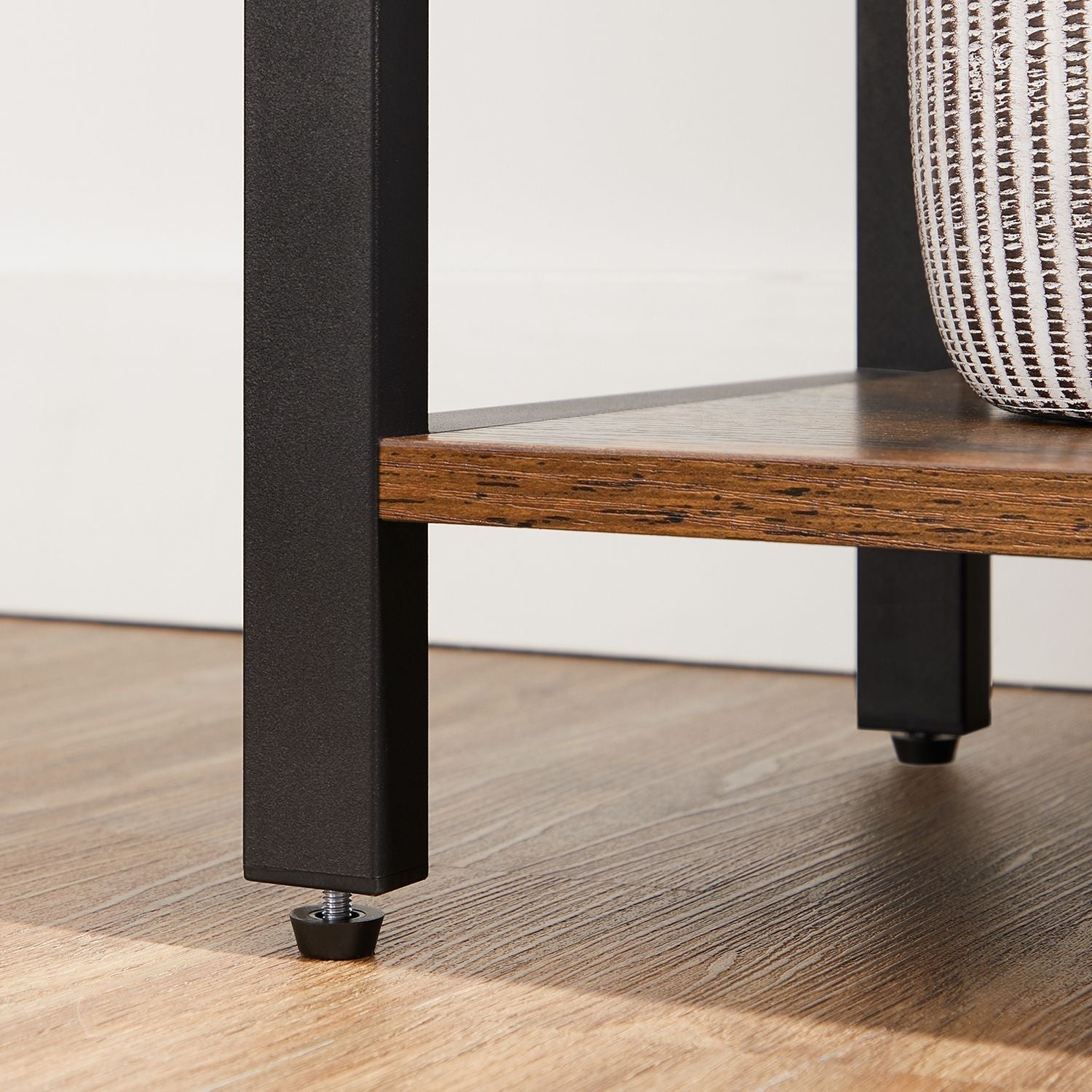 6-Tier Bookcase - Steel Frame - Special Walnut and Black - Freestanding Design