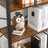 6-Tier Bookcase - Steel Frame - Special Walnut and Black - Freestanding Design