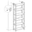 6-Tier Bookcase - Steel Frame - Special Walnut and Black - Freestanding Design
