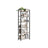 Industrial 6-Tier Bookcase - Steel - Heather Greige and Black - Adjustable Shelves