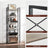 Industrial 6-Tier Bookcase - Steel - Heather Greige and Black - Adjustable Shelves