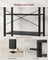 Freestanding Bookshelf - 6-Tier Industrial Design - Steel - Ebony Black