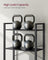 Freestanding Bookshelf - 6-Tier Industrial Design - Steel - Ebony Black