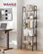 5 Tier Bookcase - Metal - Rustic Brown and Black - Freestanding Storage Shelf
