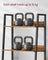 5 Tier Bookcase - Metal - Rustic Brown and Black - Freestanding Storage Shelf
