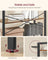 Storage Shelving Unit - Open with Multiple Tiers - Rustic Brown, Matte Black - 78 x 30 x 152.5 cm