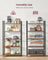 Storage Shelving Unit - Open with Multiple Tiers - Rustic Brown, Matte Black - 78 x 30 x 152.5 cm