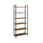 Tall Bookshelf - Steel Frame - Rustic Brown - 6-Tier Freestanding Shelf Unit