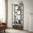 Tall Bookshelf - Steel Frame - Rustic Brown - 6-Tier Freestanding Shelf Unit