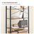 Tall Bookshelf - Steel Frame - Rustic Brown - 6-Tier Freestanding Shelf Unit