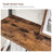 Tall Bookshelf - Steel Frame - Rustic Brown - 6-Tier Freestanding Shelf Unit