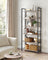 6-Tier Bookshelf - Steel Frame - Special Walnut and Black - Freestanding Design for Living Room
