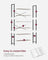 6-Tier Bookshelf - Steel Frame - Special Walnut and Black - Freestanding Design for Living Room