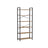 Tall Bookshelf - Steel Frame - Rustic Brown - 6-Tier Freestanding Shelf Unit