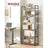 6-Tier Tall Bookshelf - Steel Frame - Special Walnut and Black - Freestanding Unit for Living Room