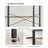 6-Tier Tall Bookshelf - Steel Frame - Special Walnut and Black - Freestanding Unit for Living Room