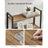 6-Tier Tall Bookshelf - Steel Frame - Special Walnut and Black - Freestanding Unit for Living Room