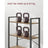 6-Tier Tall Bookshelf - Steel Frame - Special Walnut and Black - Freestanding Unit for Living Room