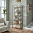6-Tier Bookshelf - Steel Frame - Special Walnut and Black - Freestanding Design for Living Room