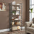 6-Tier Bookshelf - Steel Frame - Special Walnut and Black - Freestanding Design for Living Room