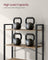6-Tier Freestanding Tall Bookshelf - Steel Frame - Camel Brown