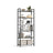 Freestanding Bookshelf - 6-Tier Industrial Design - Steel - Ebony Black