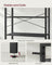 Freestanding Bookshelf - 6-Tier Industrial Design - Steel - Ebony Black