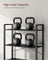 Freestanding Bookshelf - 6-Tier Industrial Design - Steel - Ebony Black