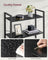 Freestanding Bookshelf - 6-Tier Industrial Design - Steel - Ebony Black