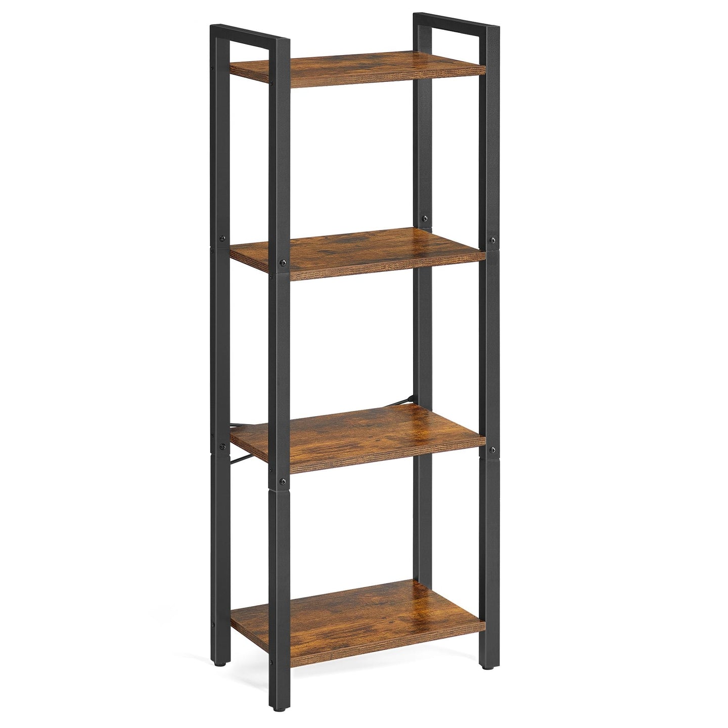 4-Tier Bookshelf - Wood - Rustic Brown