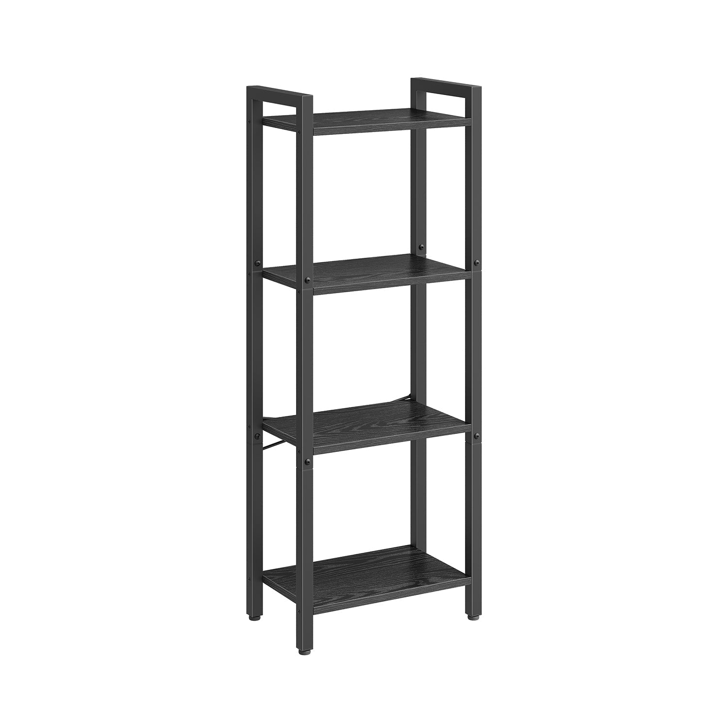 4-Tier Bookshelf - Engineered Wood - Ebony Black