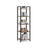 5-Tier Storage Rack - Steel Frame - Rustic Brown and Black - Durable Design for Everyday Use