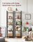 5-Tier Storage Rack - Steel Frame - Rustic Brown and Black - Durable Design for Everyday Use