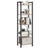 5-Tier Bookshelf - Steel Frame - Rustic Brown and Black