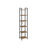 6-Tier Bookshelf - Engineered Wood - Rustic Brown and Black - Open Storage Shelving